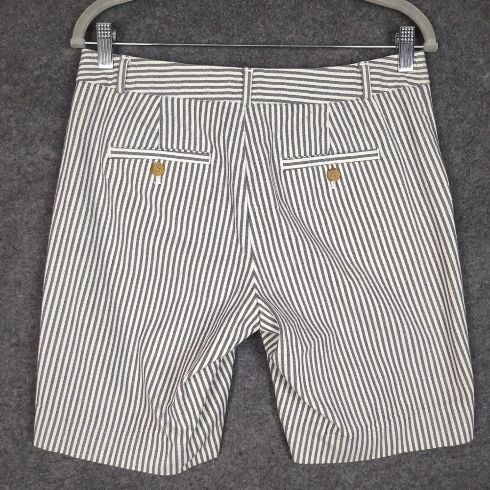 Banana Republic Womens Blue White Striped Chino‎ Shorts Size 4 Nautical Preppy